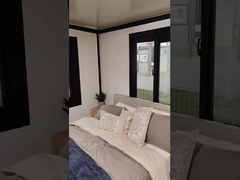 Γρήγορη συναρμολόγηση Ετοιμασμένη μικροσκοπική επεκτάσιμη δοχεία σπίτια κυματοειδή μεταλλική οροφή