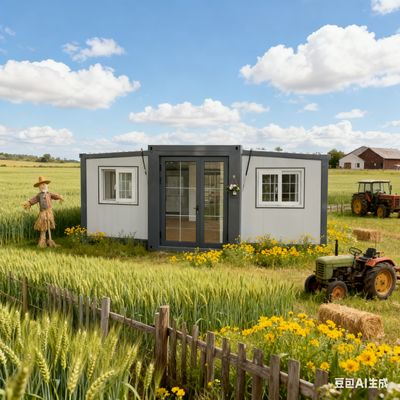 Αγορά Double Wing 20 Foot Container House with Balcony 37 Square Meters Floor Area and Bending Parts 2.0mm Bottom Beam διαδικτυακή κατασκευή