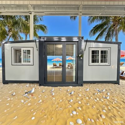 Αγορά Expandable Double Wing 20ft Container House with 50mm/75mm Sandwich Panel, 2 KN/m2 Floor Loading, and Fire-resistant Materials διαδικτυακή κατασκευή