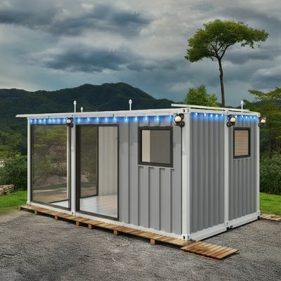 Αντιβροχιογενές μετασχηματισμένο προκατασκευασμένο σπιτικό δοχείου μοντελοποιημένο σπίτι 20ft