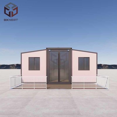 Δύο πτέρυγα Prefab Container House με σπασμένη γέφυρα Αλουμινίου παράθυρο