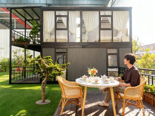 Προσαρμόσιμα Πυρίμαχα Διόροφα Επεκτεινόμενα Προκατασκευασμένα Σπίτια Ανθεκτικά στη Θερμοκρασία και Προσαρμογή Δαπέδων