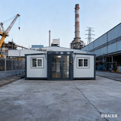 Αναδιπλούμενο κοντέινερ 20 ποδών με πάνελ σάντουιτς EPS 50-75mm, 37 τετραγωνικά μέτρα επιφάνεια δαπέδου και εύκολη γρήγορη εγκατάσταση