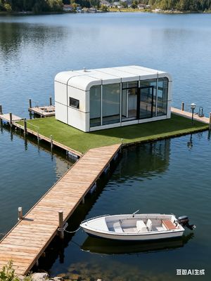 Έξυπνα χαρακτηριστικά σπιτιού στο Apple Capsule House Συνολικό καθαρό βάρος 5,4 τόνοι Φιλοξενεί 2 άτομα