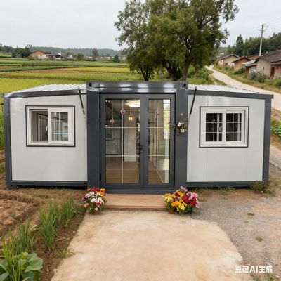 50-75 Mm EPS Sandwich Panel Wall And Roof Foldable 20ft Container with Galvanized Light Steel Frame Main Frame