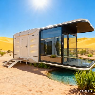 Σύγχρονο Σπίτι Κάψουλα Διαστήματος με Ευρωπαϊκό Πλαίσιο Πεύκου 9mm, Καθαρό Βάρος 7 Τόνων και Έξυπνη Κλειδαριά Πόρτας