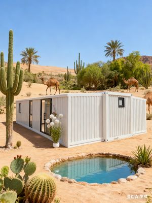 40ft επεκτάσιμα κοντέινερ Σπίτι με T50 mm EPS οροφή 72m2 επιφάνεια δαπέδου και 18mm πυρόσβεση τσιμεντένιο δάπεδο ινών