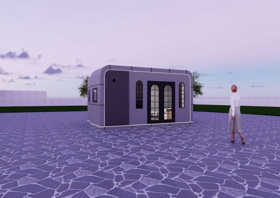 Επεκτεινόμενες διαστάσεις Apple Capsule House με επιφάνεια δαπέδου 21,26m2 και χωρητικότητα φόρτωσης για 2 σετ σε κοντέινερ 40ft