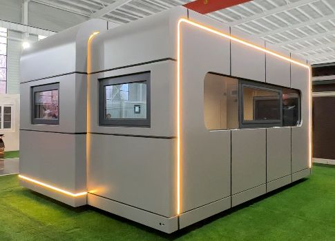 9mm OSB Board Β3 βαθμού Ανερόστερο Apple Capsule House με 1 ~ 2 άτομα κατοικία και κατανάλωση ενέργειας 12KW