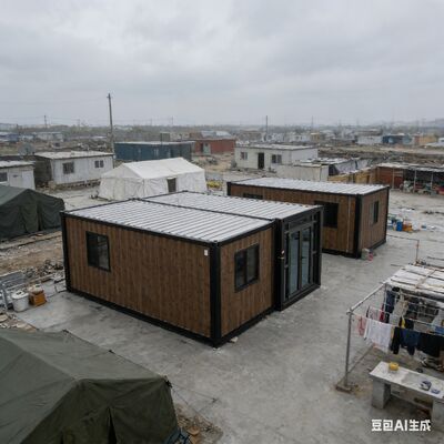 Αναδιπλούμενο κοντέινερ 20 ποδών με μόνωση EPS 50mm, προσαρμόσιμη βεράντα και ελαφρύ σχεδιασμό 2,8 τόνων