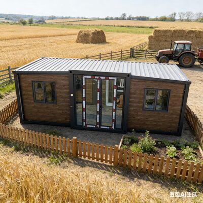 20FT Αναδιπλούμενο κοντέινερ 20ft με θερμομόνωση, ηχομόνωση και πλήρως γαλβανισμένο κύριο πλαίσιο για κάμπινγκ, σπίτι, ξενοδοχείο, θέρετρο